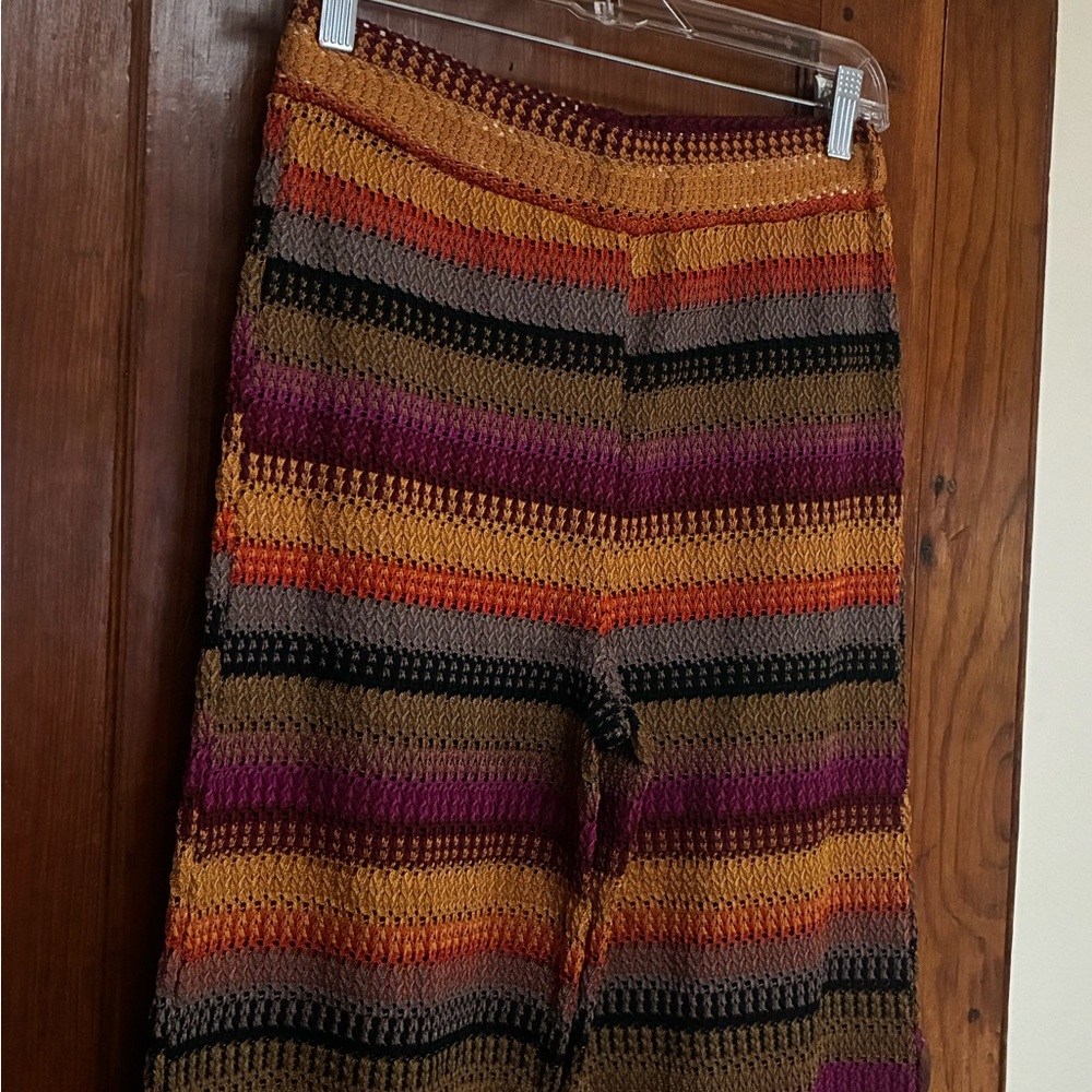 Flared Multicolored Striped Pants - image 3